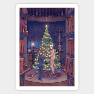 Christmas Time in the A. Z. Fell Bookshop Sticker